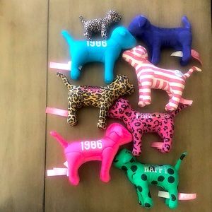8 Victoria Secret Plush Dog PINK line